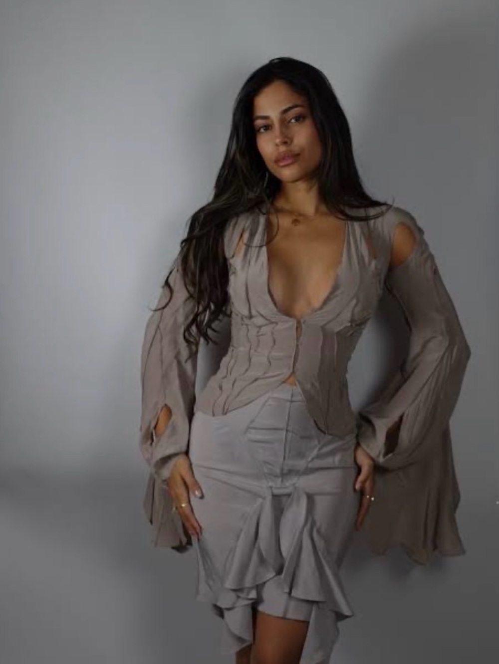 Yves Saint Laurent Pale Pink Silk Butterfly Top - Picture 6 of 6